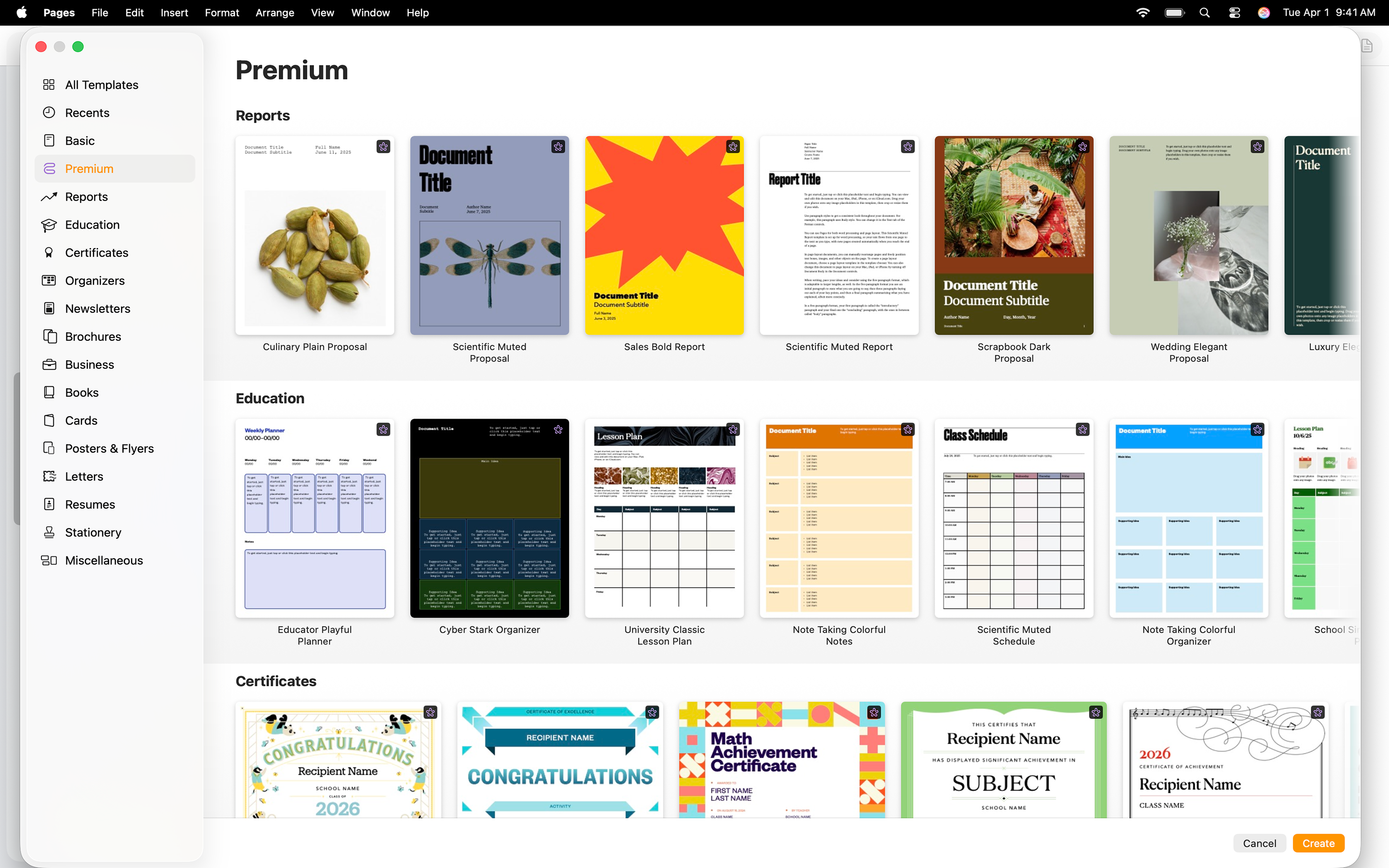 Pages: Create Documents