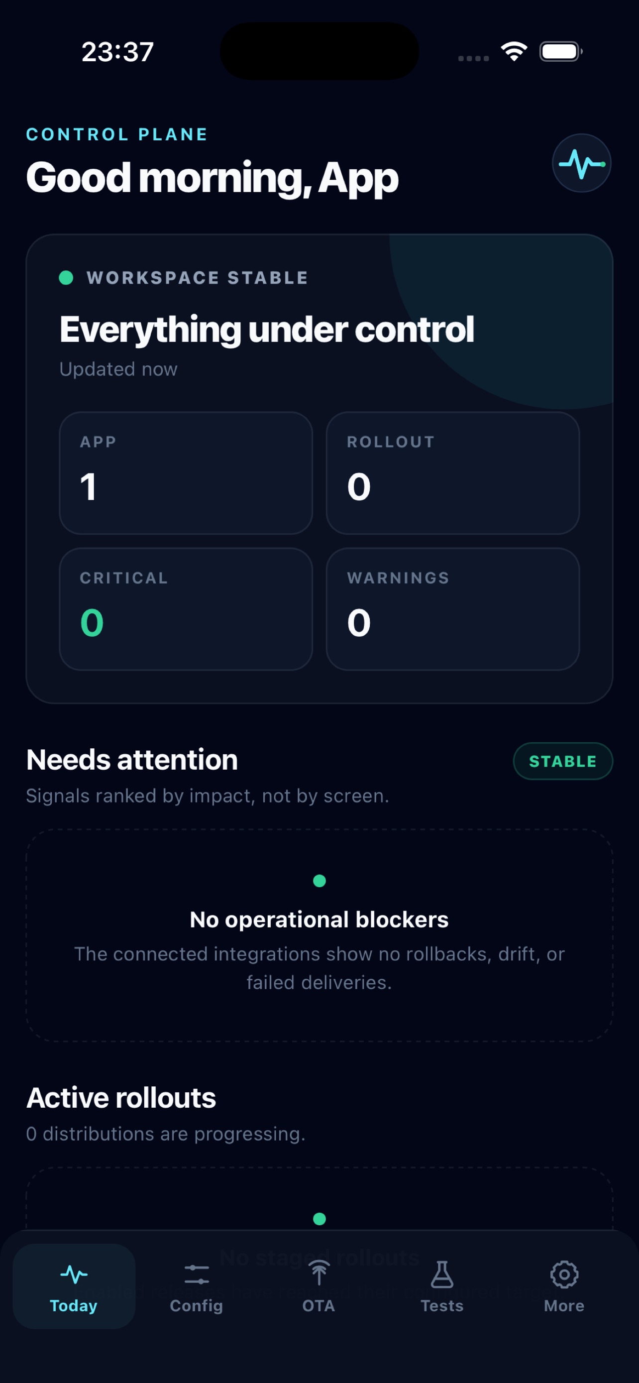 Screenshot 2 of Pulse Control Center