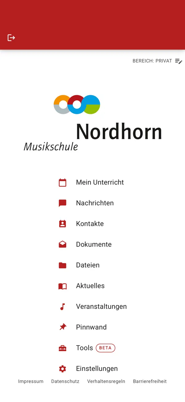 Screenshot #1 pour Musikschule Nordhorn