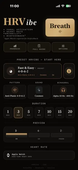 HRVibe — Breathe & HRV screenshot 1