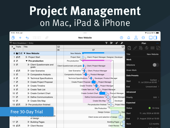 Merlin Project: Gantt + Kanban iPad app afbeelding 1