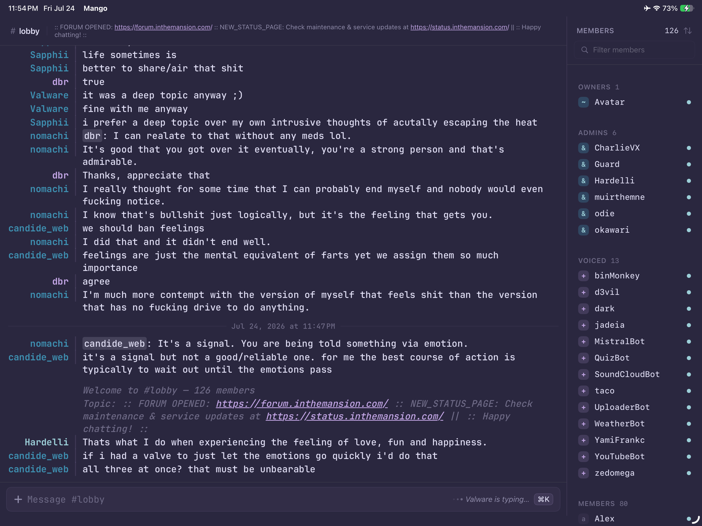 Mango IRC screenshot 12