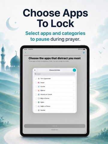 PrayLock: Muslim Prayer Lock iPad screenshot