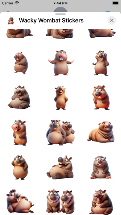 Screenshot #2 pour Wacky Wombat Stickers