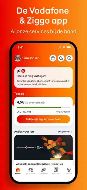 Vodafone & Ziggo iPhone screenshot 1
