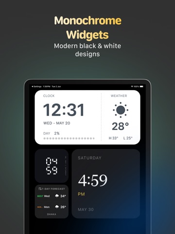 Neo Widgets: Minimal Home Lock iPad screenshot