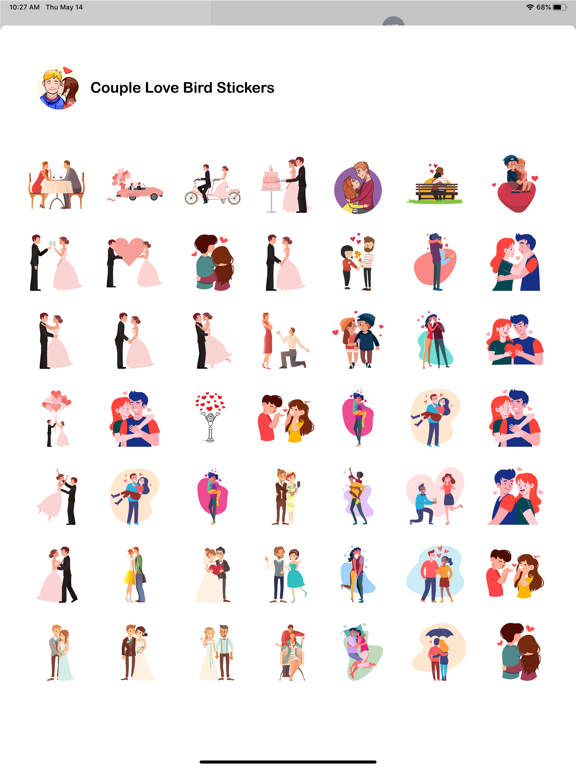 Screenshot #5 pour Couple Love Bird Stickers