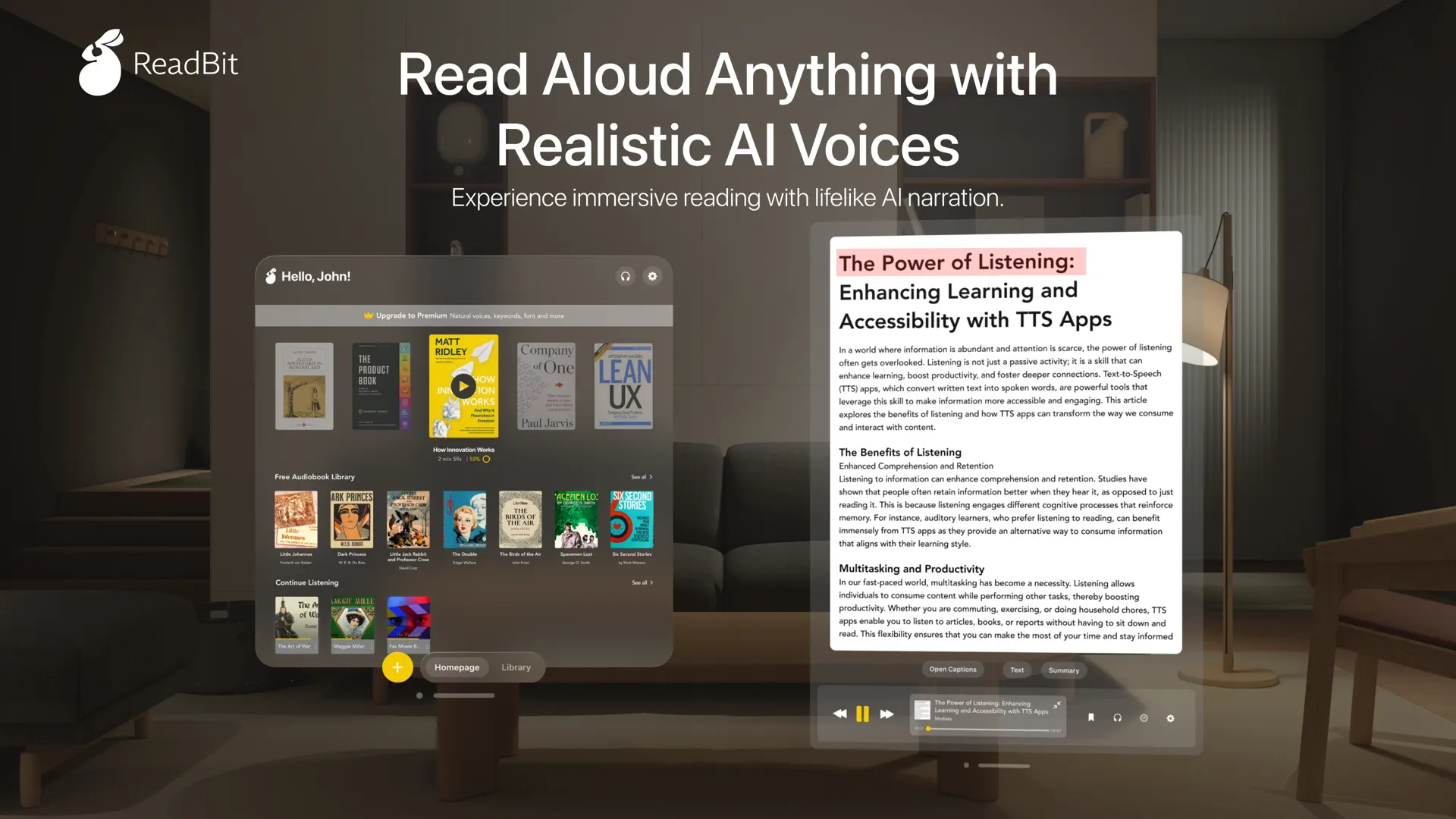 Text to Speech Reader: ReadBit screenshot