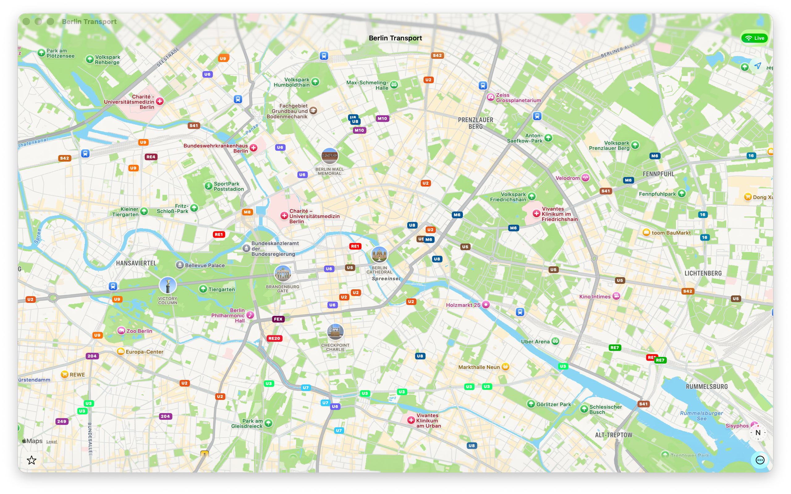 Berlin Transit Map: Live BVG