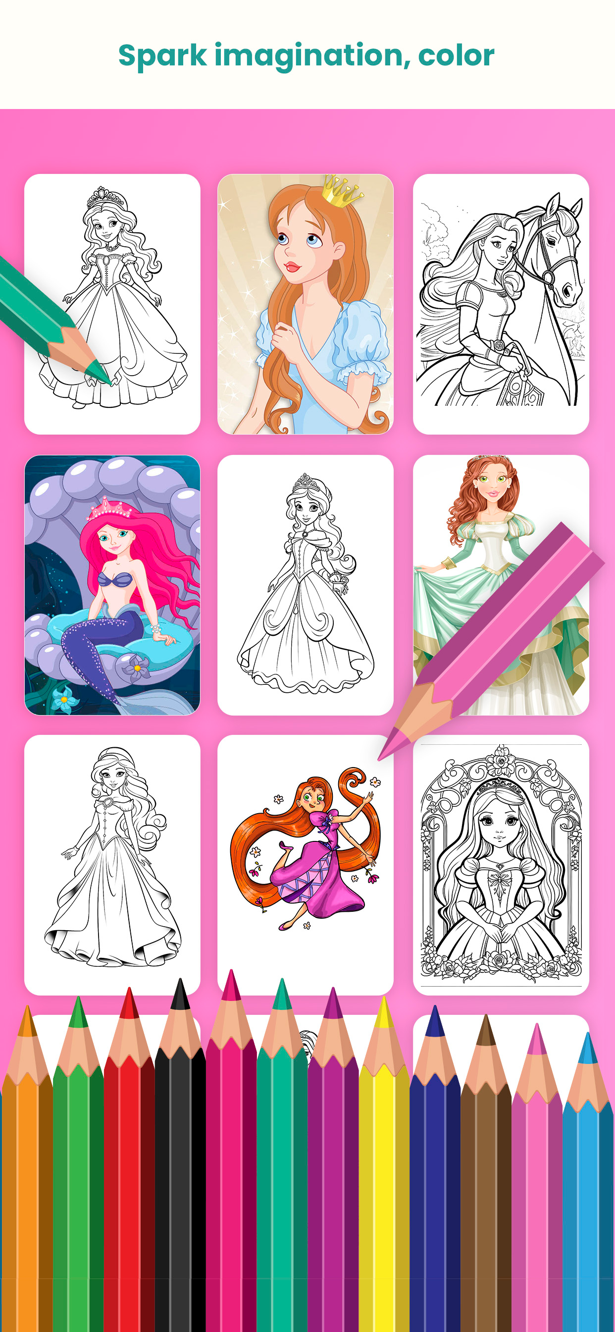 Princess coloring book game