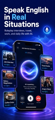 ESL IELTS Speaking AI - VOQAS iPhone screenshot