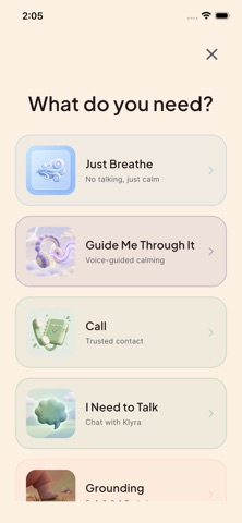 Klyra - Panic & Anxiety Relief screenshot