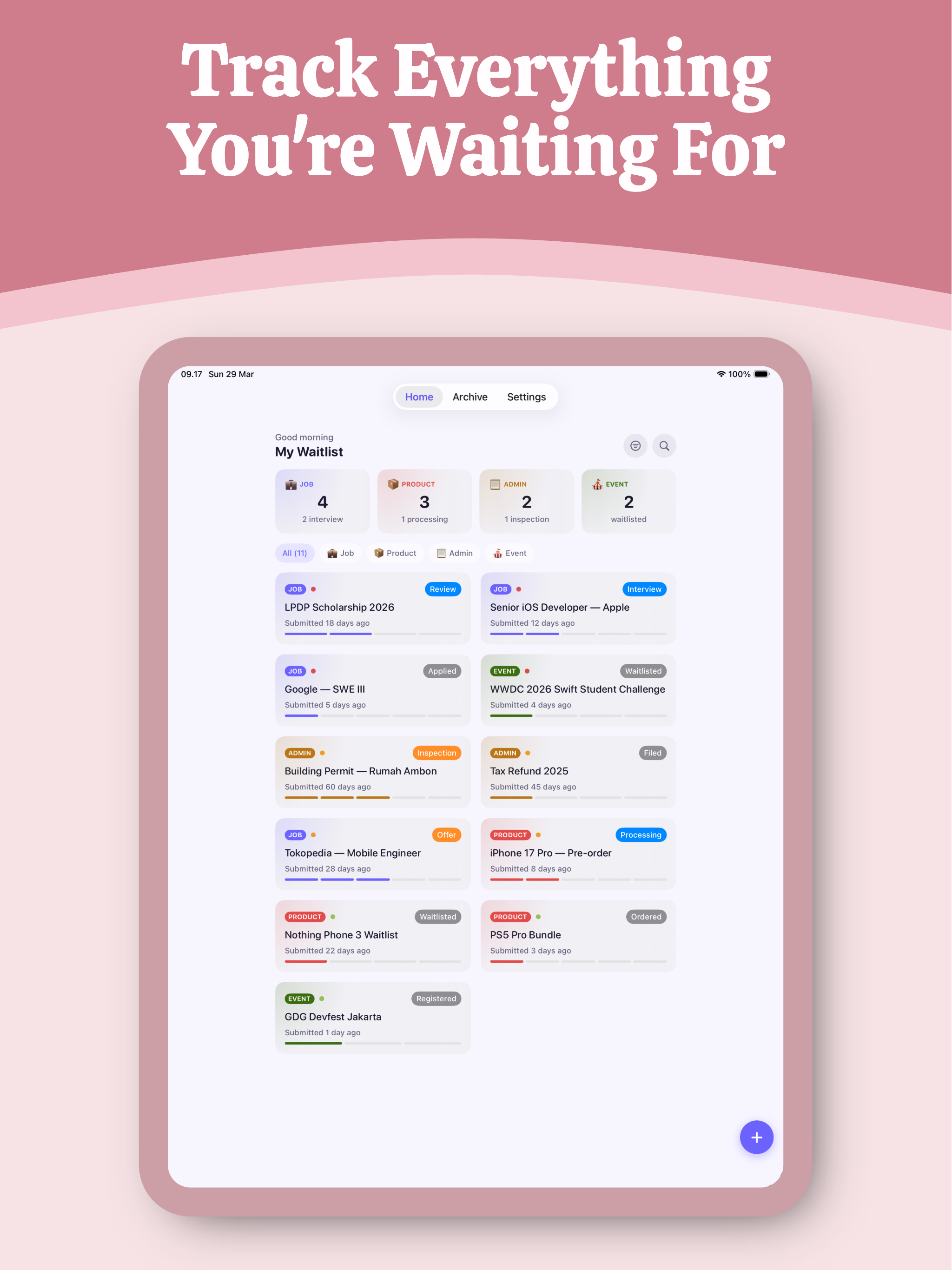 Awaitr - Waitlist Tracker