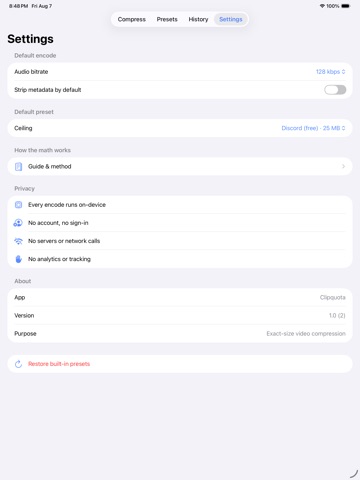 Clipquota: Exact Video Size screenshot 6