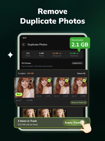 VeloClean: Photo Cleaner iPad screenshot
