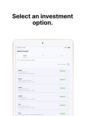 If Invest iPad screenshot