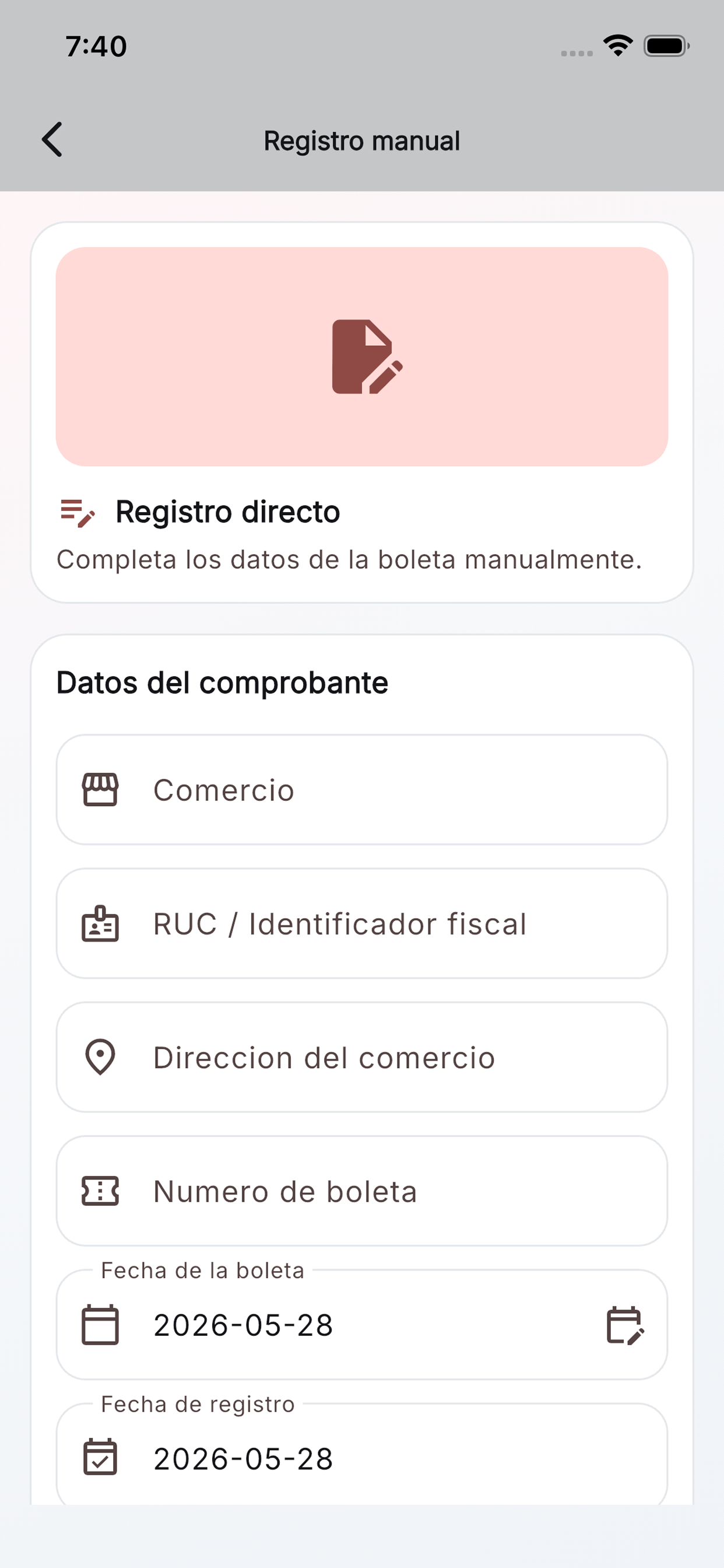 DeduControl: Guarda tu Boleta