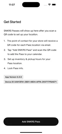 Captura de pantalla de SNKRS Scanner en iPhone 1