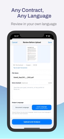 Contract AI: Review & Analysis screenshot