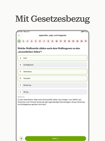 Jagdschein & Jägerprüfung App iPad screenshot