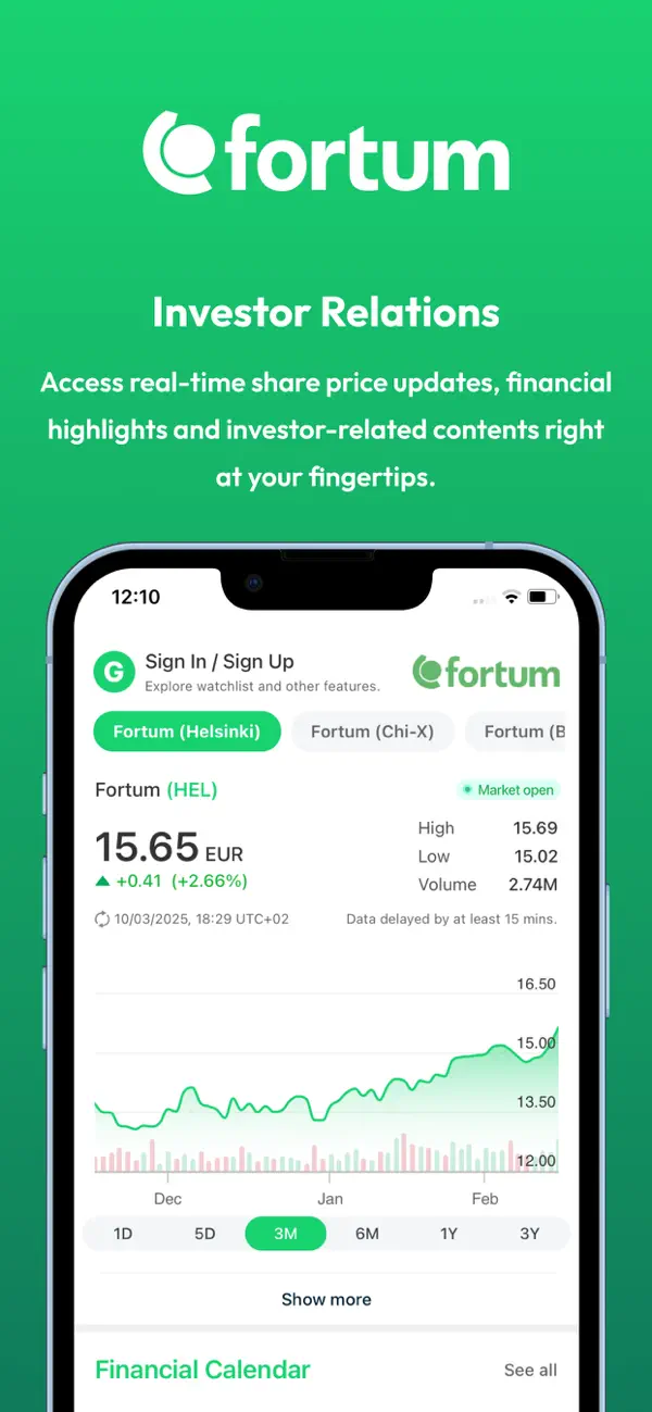 Screenshot #1 pour Fortum Investor Relations