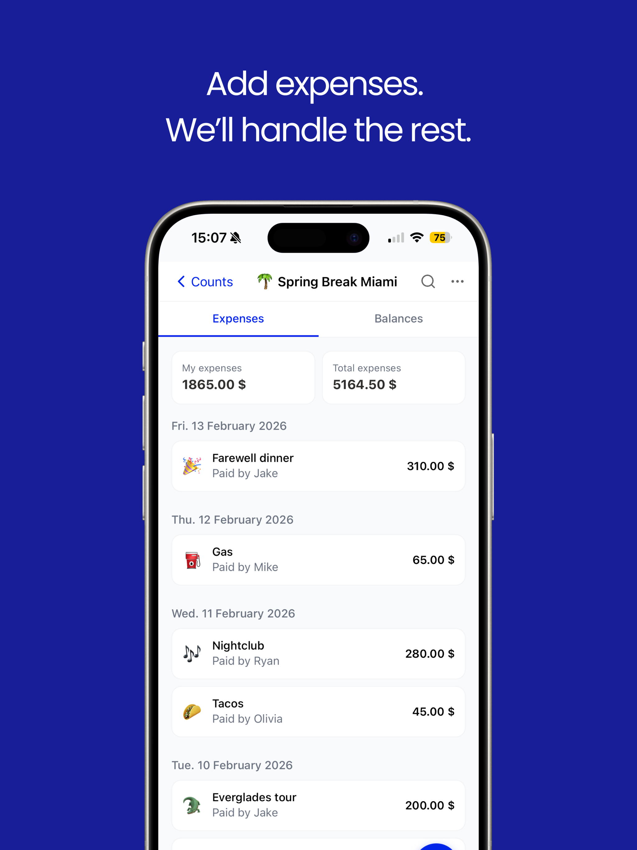 CountClub: split expenses screenshot 7