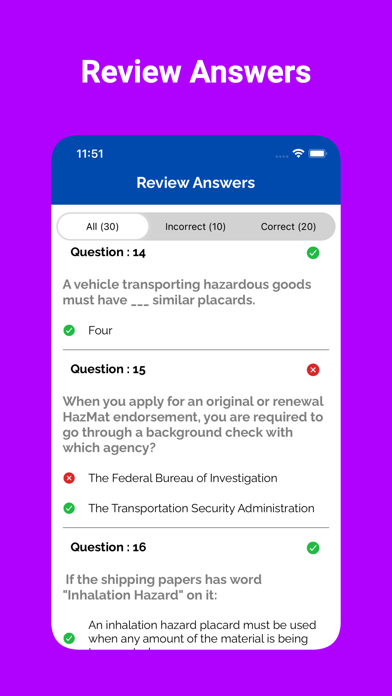Nebraska CDL Prep Test Screenshot
