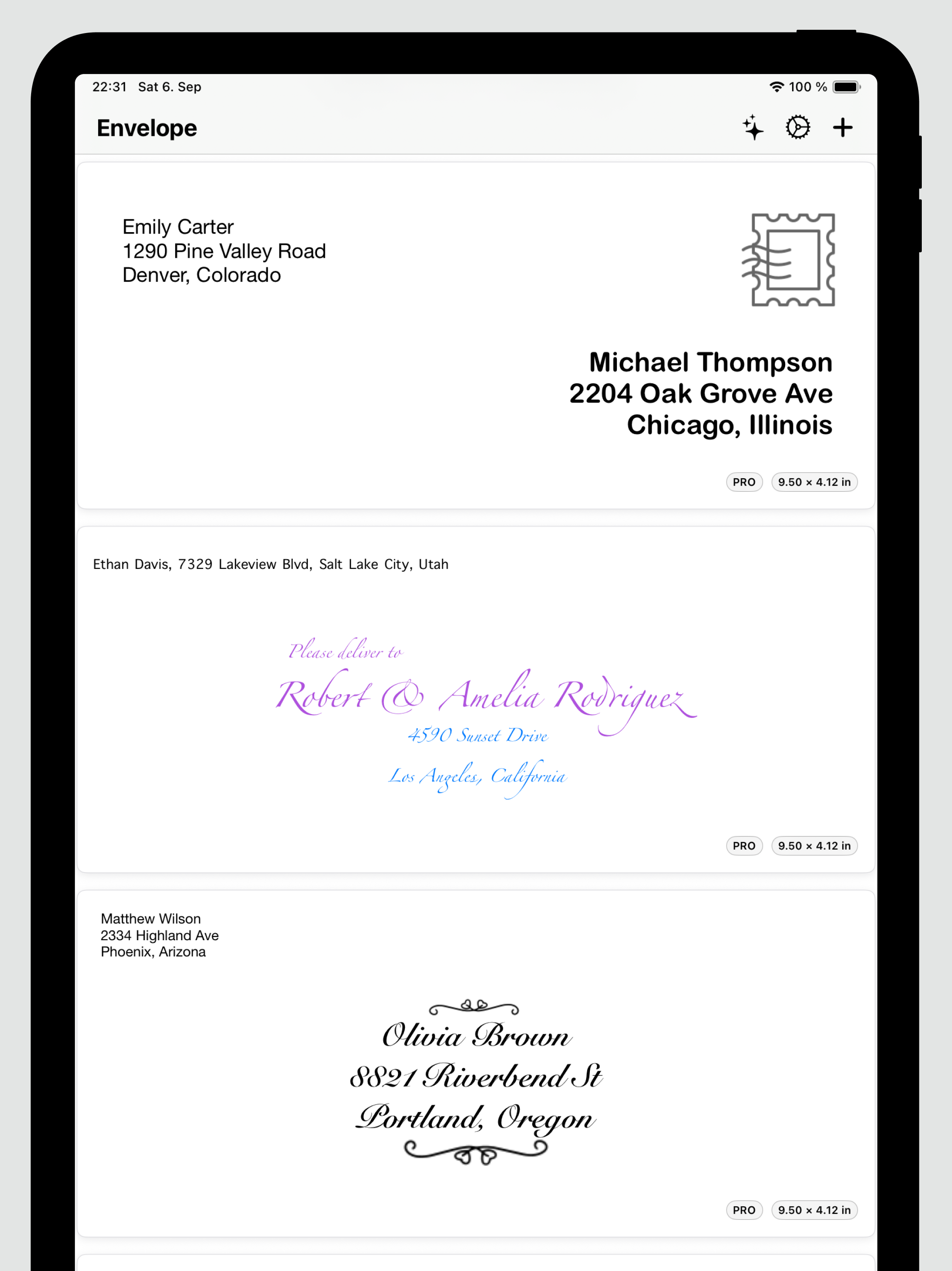 Envelope Printer Address Label