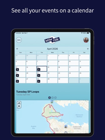 WOWride Hub iPad screenshot