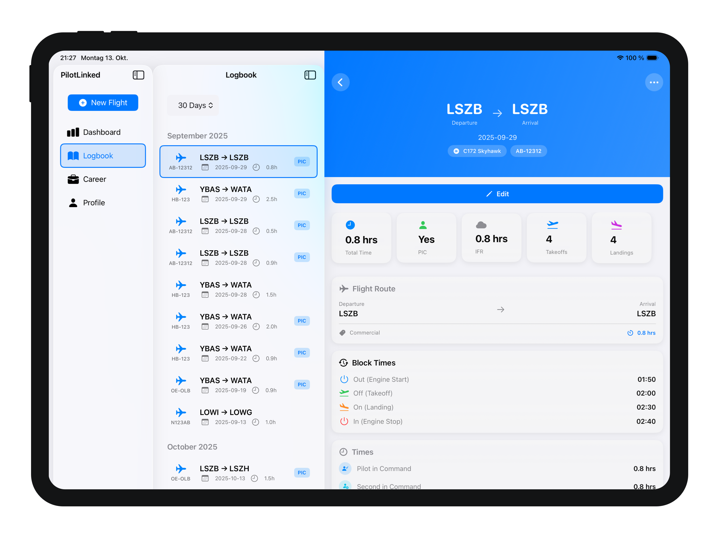 PilotLinked Logbook for Pilots