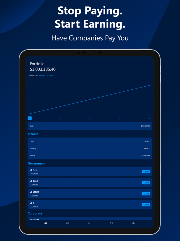 Silo Markets: Points On Stocks iPad screenshot 1 - Finance app
