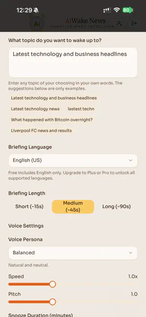 AiWake News Alarm screenshot 2