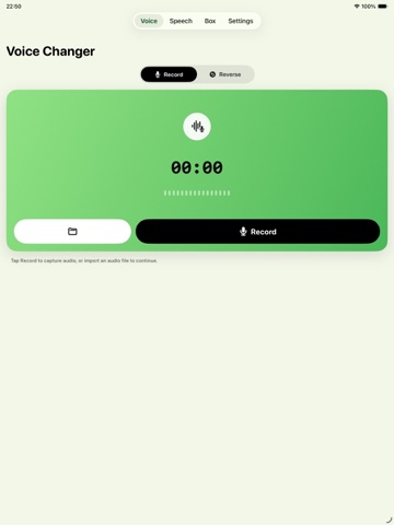 Voice Recorder & Changer App iPad screenshot