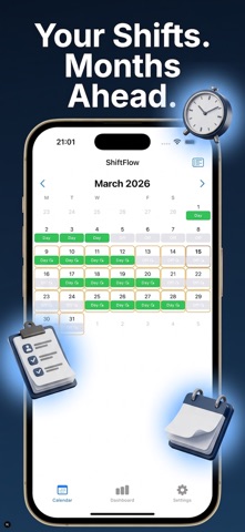 ShiftCal: Shift Planner iPhone screenshot