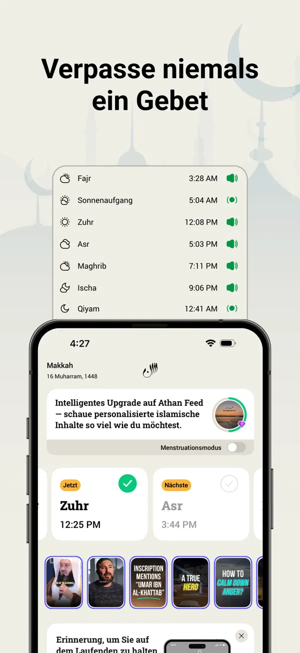 Athan: Ramadan 2026 in Deutsch iPhone App Screenshot 5 – Nachschlagewerke