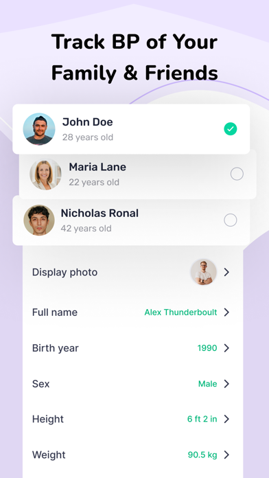 Blood Pressure App Screenshot