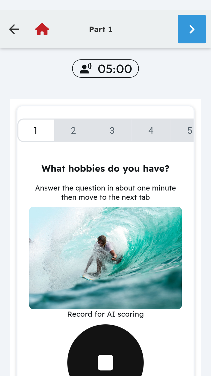 IELTS Sample Tests with AI
