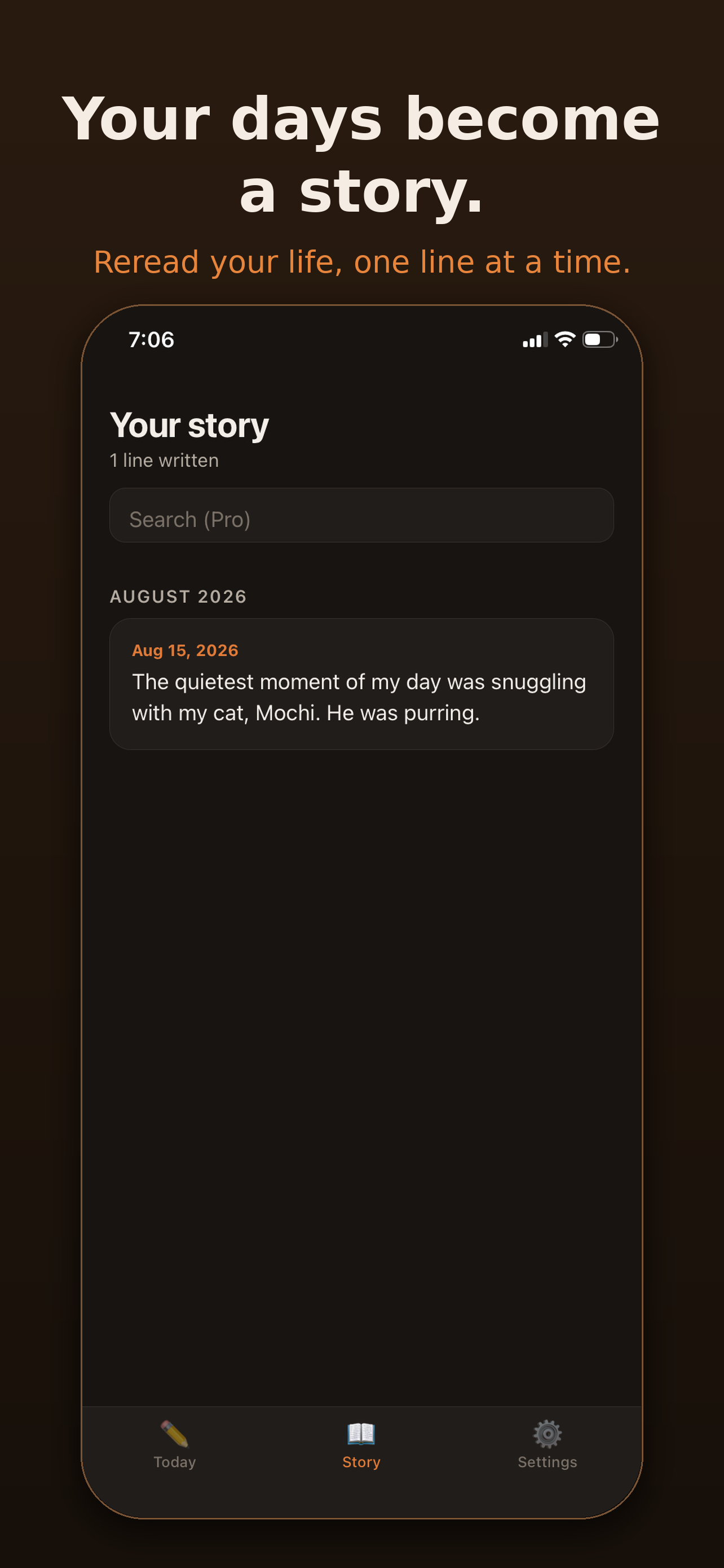 OneLine: One Line a Day Diary screenshot 2