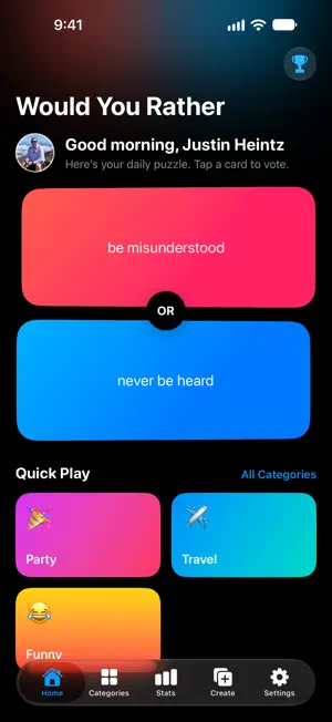 Would U Rather screenshot 1
