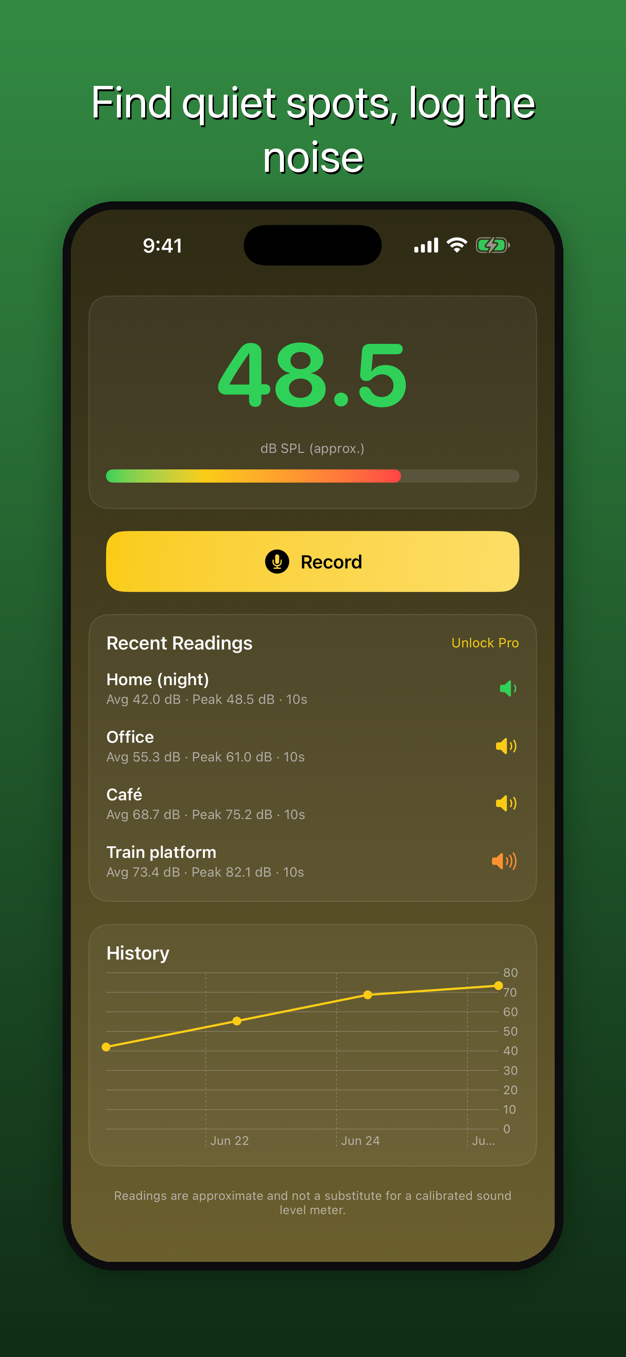 DeciTrack: Decibel Meter & Log screenshot 3