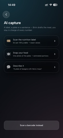 Brim - calorie tracker Screenshot 3 of 4