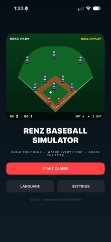 RenzBaseballSimulator, zrzut ekranu 7