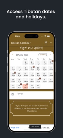 Tibetan Calendar App iPhone screenshot