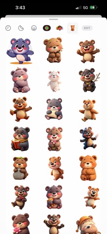 Blissful Bear Stickers iPhone screenshot