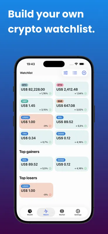 Bitfolio - Crypto portfolio screenshot 5 of 6