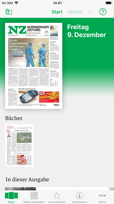 Nürnberger Zeitung E-Paper Screenshot
