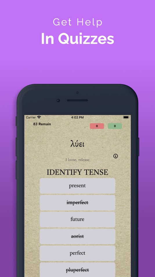 #7. ParseGreekLITE- Greek Quizzing (iOS) By: Danny Zacharias