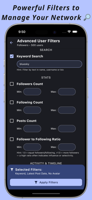 Tracker - Manager for Bluesky Screenshot 5 of 9