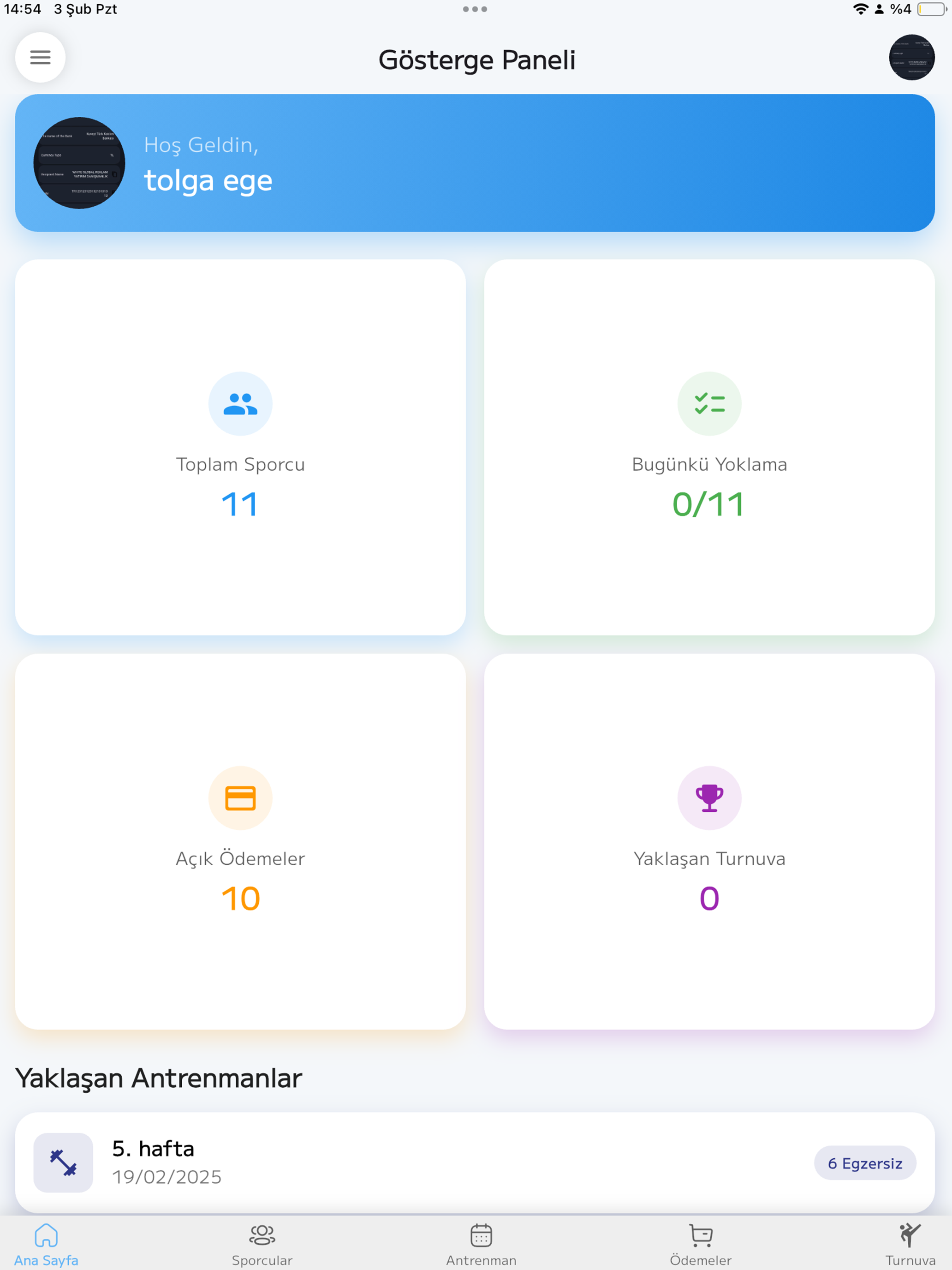 Spor Kulübü Yönetimi - Pro