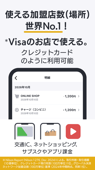 バンドルカード｜Visaカードに後払いチャージ！Visa対応のスクリーンショット